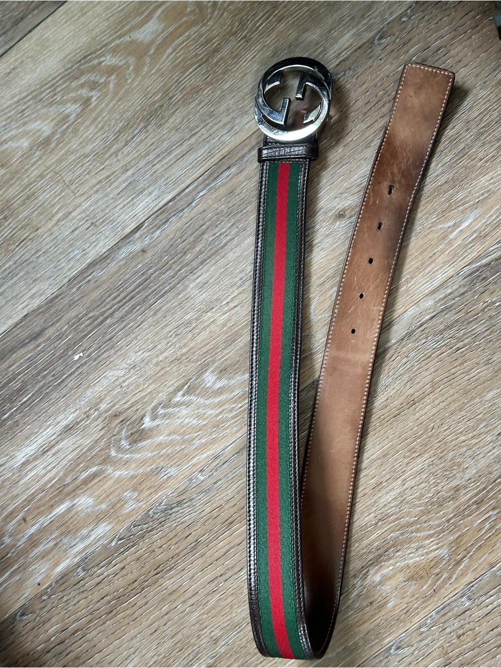 ✨ Gucci Interlocking G Web Belt – Size 75/30 - Picture 1 of 8